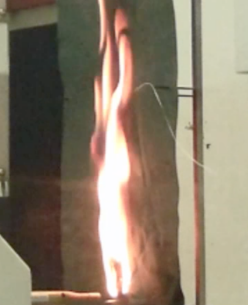 Street Swag on fire RMIT lab test
