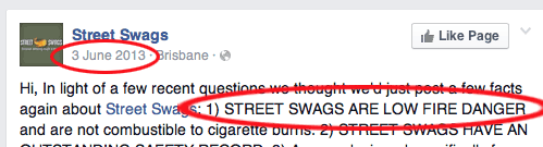 False Street Swag claim